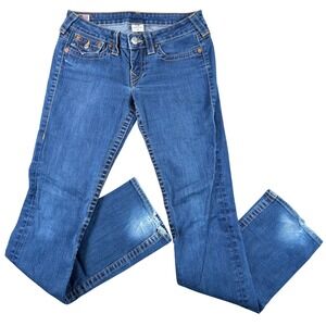 True‎ Religion Billy Jeans Womens 28 Blue Denim Straight Leg Made in USA Y2K